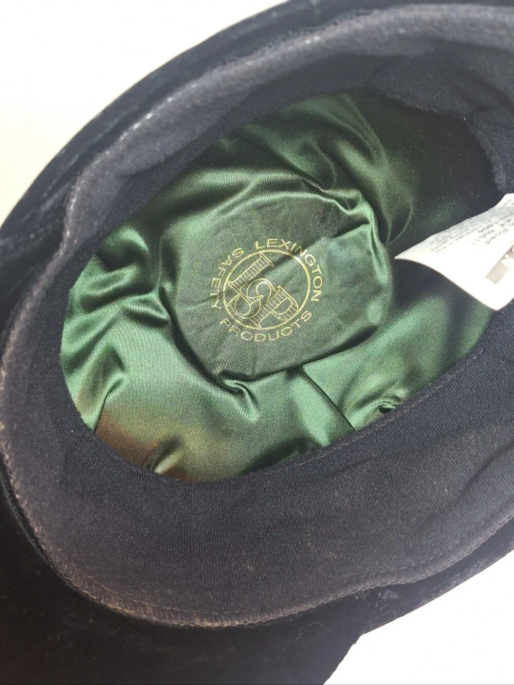 Lexington Safety Products Black Velvet Equestrian Riding Helmet EUC Read All